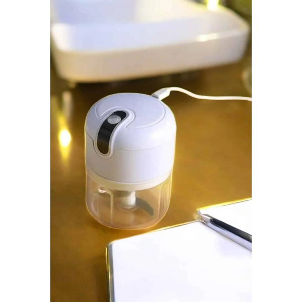 Şarjlı Portatif Doğrayıcı Mini Pratik Rondo El Doğrayıcı Üç Bıçaklı Çelik Bıçaklı