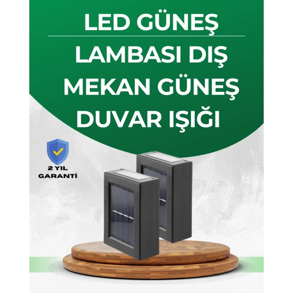 Şeffaf Abajurlu Duvar Tipi Solar Işık