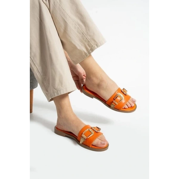 Sene Turuncu Cilt Terlik