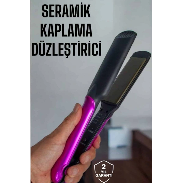 Seramik Kaplama Isı Ayarlı Yıpranma Karşıtı Saç Düzleştirici