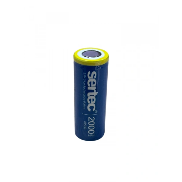 Sertec 3.7V Li-ion 18500 2000 mAh 3C Şarjlı Pil
