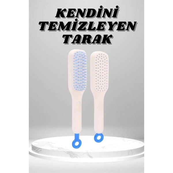 Silikon Yumuşak Sıkı Dişli Sihirli Geri Çekilebilir Tarak Kendini Temizleyen Saç Fırçası