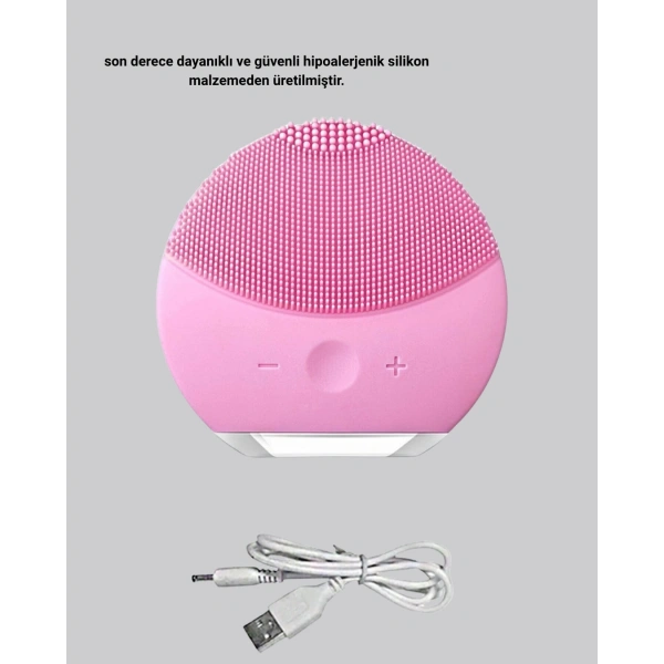 Silikon Yüz Temizleme ve Masaj Aleti – Su Geçirmez, Taşınabilir ve Cilt Dostu
