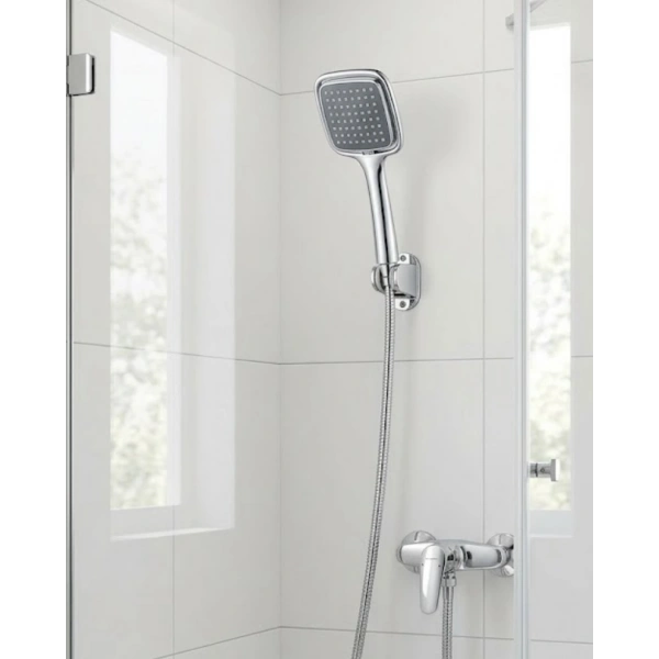 Siyah El Duşu Seti Spiral Duş Hortumu ve Duvar Askılı Çok Fonksiyonlu Duş Başlığı