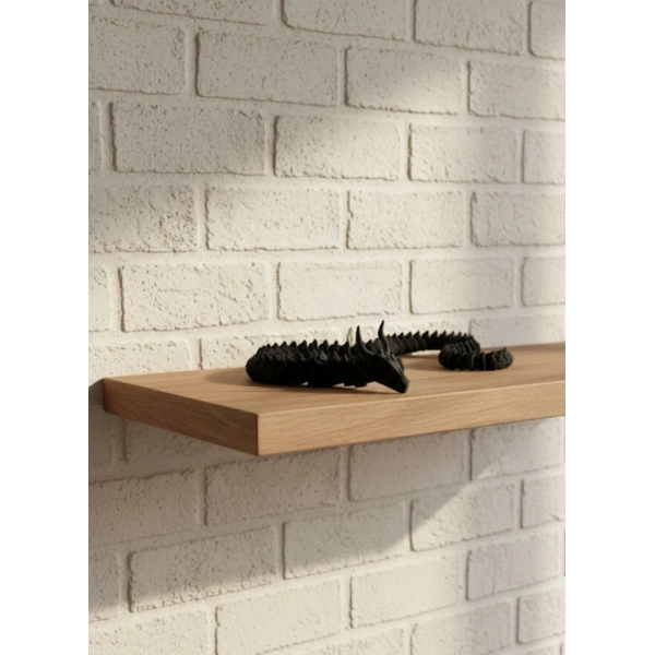 Siyah Hareketli Ejderha Figürü Esnek Gövdeli Dekoratif Tasarım 60 cm