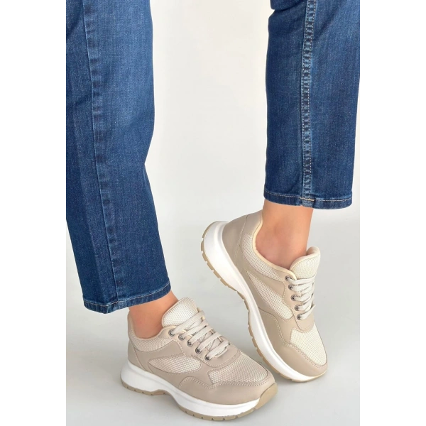 Slar Vizon Cilt Bağcıklı Spor Ayakkabı