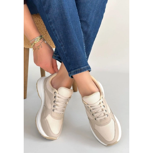 Slar Vizon Cilt Bağcıklı Spor Ayakkabı