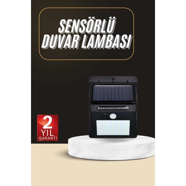 Solar Dekoratif Lambası Sensörlü Led Işık Bahçe Aydınlatma