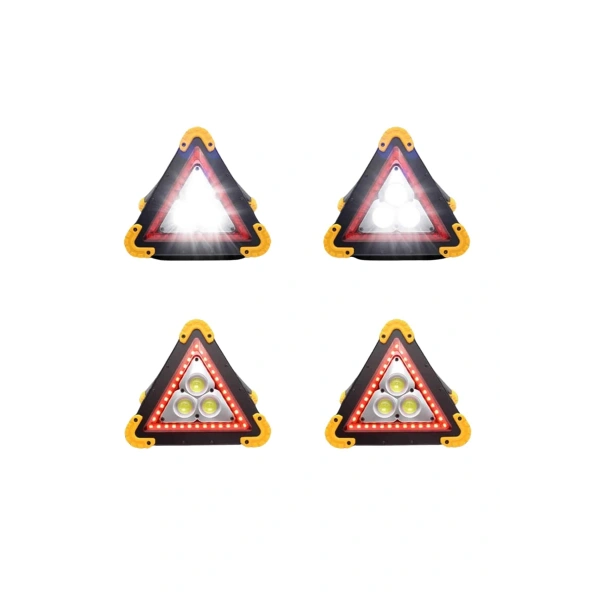 Solar Şarjlı Çok Fonksiyonlu Reflektör Işıklı Ikaz Lambası Acil Durum Reflektörü Acil Durum Uyarı Lambası