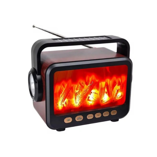 Şömine Efektli Bluetooth Hoparlör FM Radyo USB TF Kart Müzik Çalar