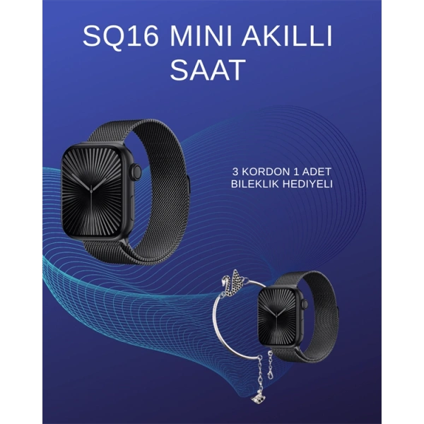 SQ-16 Mini Series 10 Akıllı Saat | Spor Modları, Bildirim ve Müzik Kontrolü