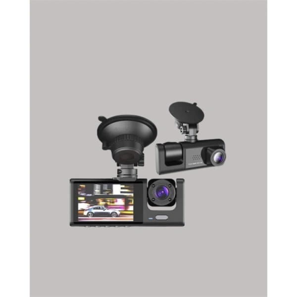 TA-01 3 Kameralı 1080P Araç Kamerası Siyah