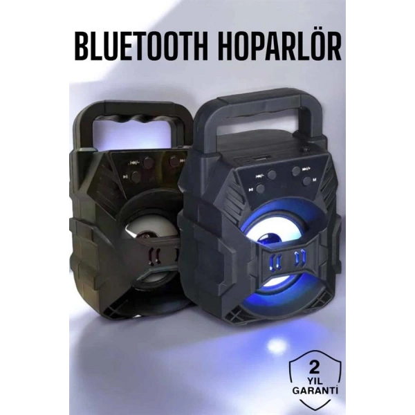 Taşınabilir Bluetooth Hoparlör Led Işıklı Uzun Pil Ömrü
