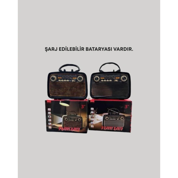 Taşınabilir Bluetooth Hoparlör – Modern Teknoloji ile Nostaljik Radyo Deneyimi, FM/AM Fonksiyonu
