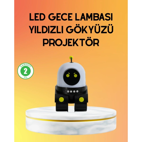 Taşınabilir Lityum Bataryalı Led Gece Lambası ve Projektör