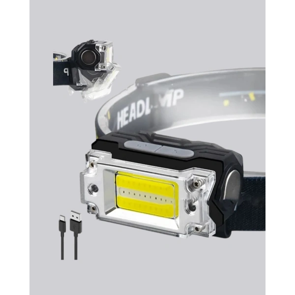 Taşınabilir Şarjlı LED Fener XPE95LM COB120LM Manyetik Gövde