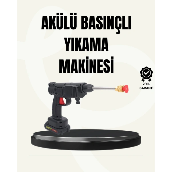 TEK BATARYALI 48V Şarjlı Basınçlı Yıkama Makinesi