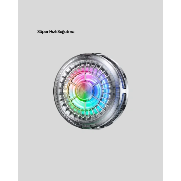 Telefon Soğutucu Fan RGB Işık Mobil  İçin Süper Soğutma