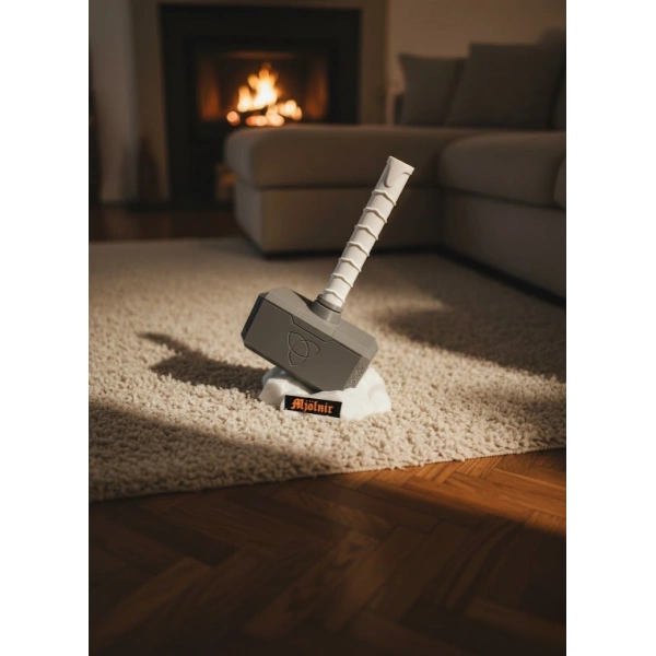 Thor Çekici Dekoratif Figür Mitolojik ve Fantastik Ev Aksesuarı 20x34 cm