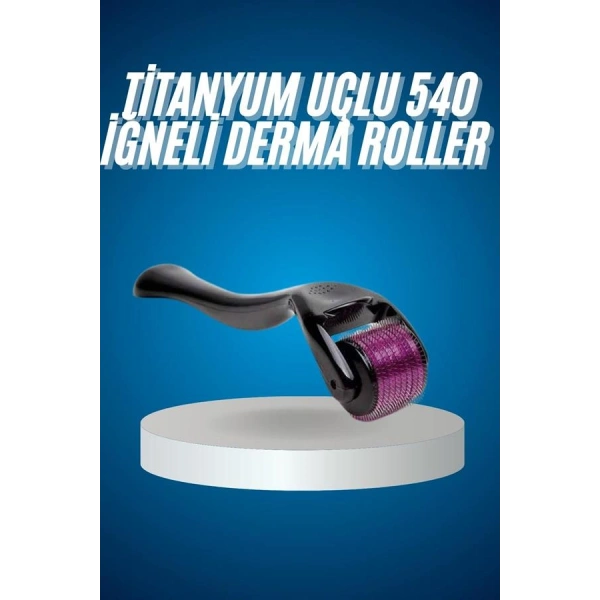 Titanyum Uçlu Derma Roller 540 İğneli 1 mm Gözenek Azaltıcı Akne İzlerine Uygun