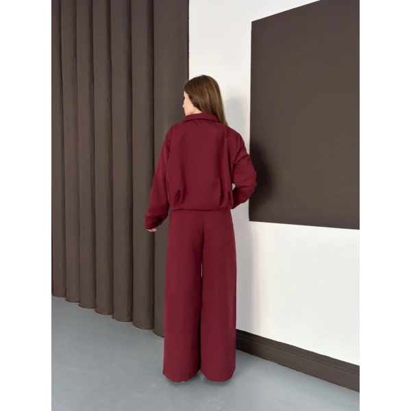 Trenç takım alt üst bordo ons