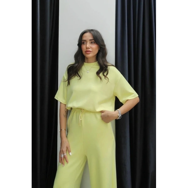 Tshirt alt üst modal takım sarı