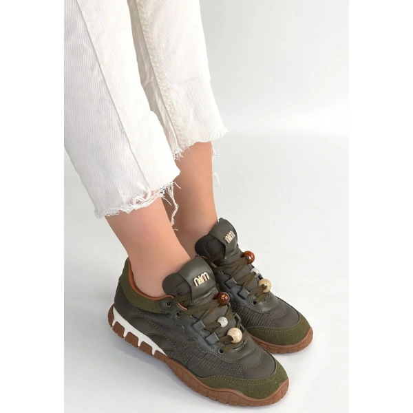 Tues Yeşik Nubuk Bağcıklı Spor Ayakkabı