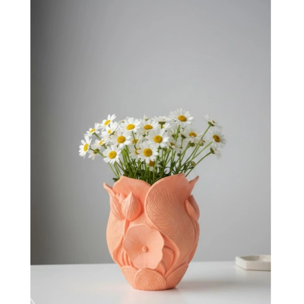 TURUNCU ÇİÇEK VAZO