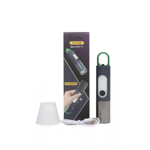 TYPE-C GİRİŞLİ 750 Lümen Şarjlı Kamp Lambası Watton Wt-298