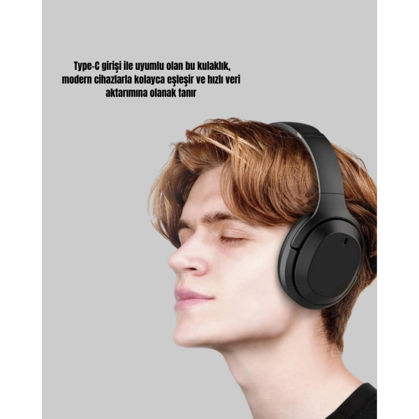 Type-C Girişli Kablolu Kulaklık – Hızlı Veri Aktarımı, Yüksek Ses Kalitesi, Çift Yönlü Bağlantı