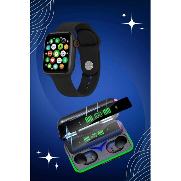 Ucuz ve Kaliteli Kulaklıklı Saat Seti Bluetooth Bağlantılı Akıllı Saat ve Kulaklık