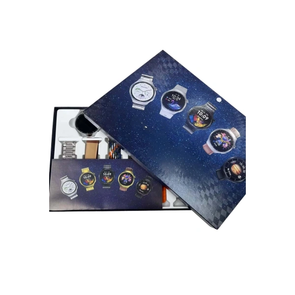 Unısex Yuvarlak Ekranlı 7 Kordonlu Akıllı Saat GPS Destekli Çoklu Kordon Seçeneği