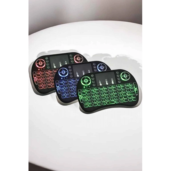 USB Bağlantılı Mini Q Klavye Işıklı Tüm Cihazlara Uyumlu