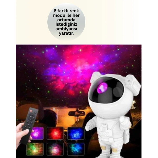 USB Güç Bağlantılı Çok Fonksiyonlu Astronot Gece Lambası