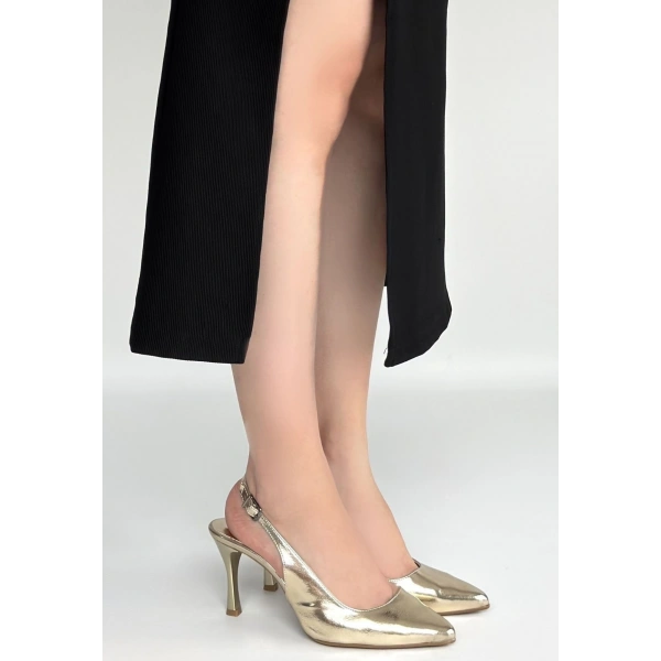 Uster Gold Rugan Topuklu Ayakkabı