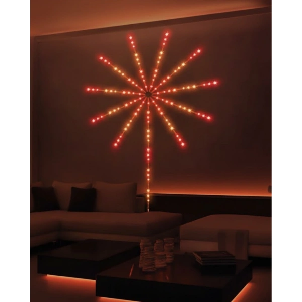 Uygulama Destekli RGB LED Havai Fişek Duvar Aydınlatması