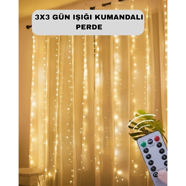 Uzaktan Kumandalı Perde Tipi Günışığı Peri Led Işık Dekorasyon