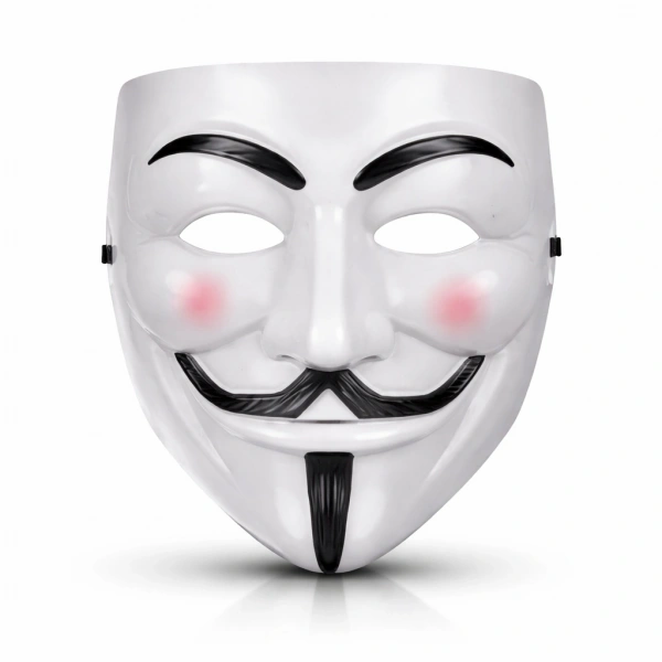 V Mask Premium Vendetta Beyaz Maske (Guy Fawkes Stil)