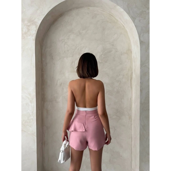 Valonlu fırfırlı şort s24683