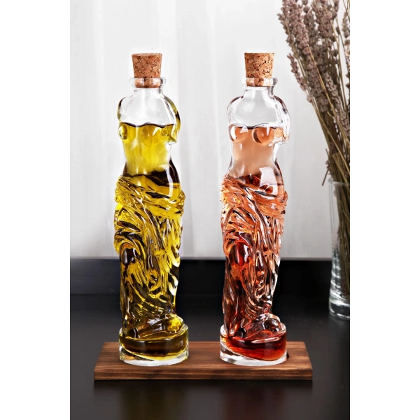 Venüs Yağdanlık - Kadın Figürlü Sirkelik Sosluk 200 ML 2li Set