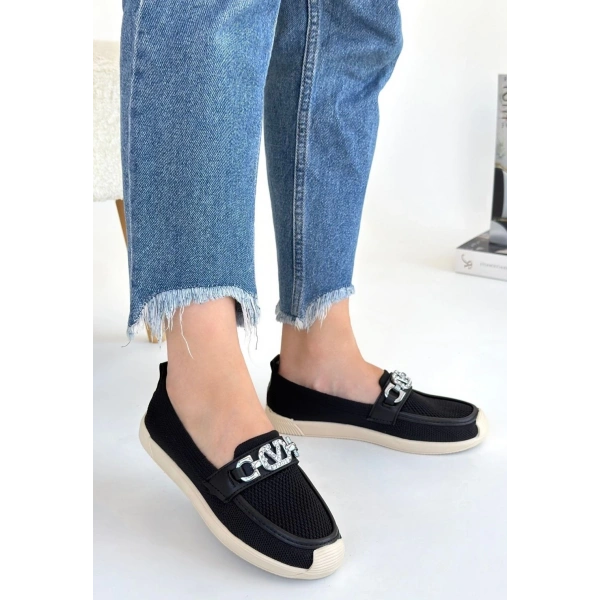 Wata Siyah Triko Babet Ayakkabı