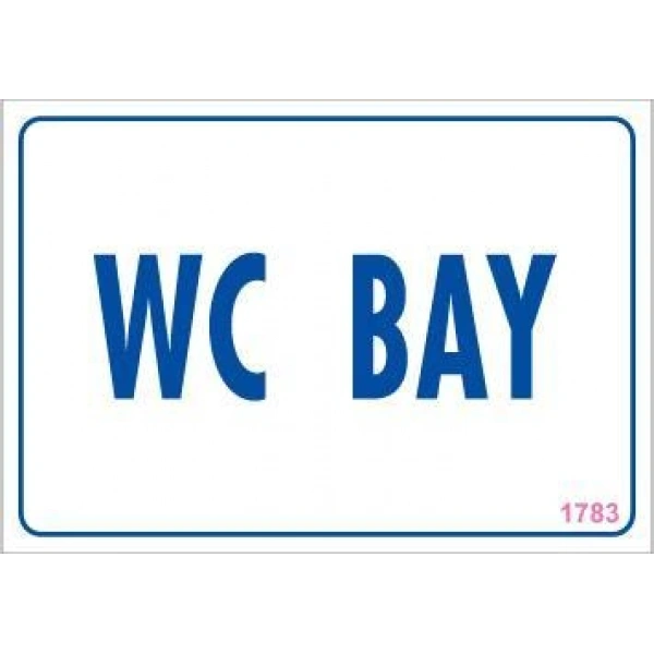 WC Uyarı Levhası 17,5x25 KOD:1783