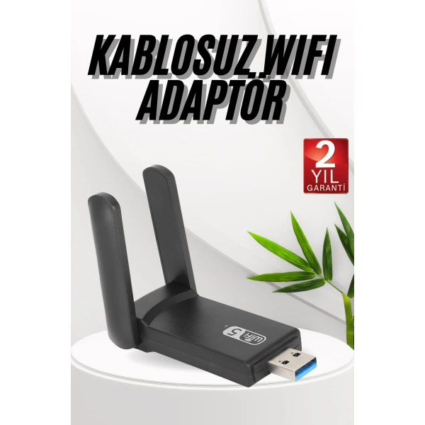 Wifi Adaptörü Bt5.0 Wifi 2si Bir Arada Çift Bantlı Çift Anten