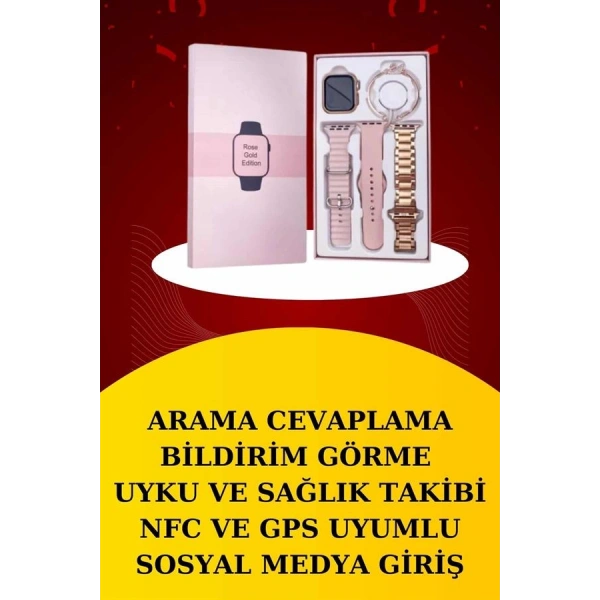 Wireless Şarjlı Akıllı Saat ve Dijital Göstergeli Kablosuz Bluetooth Kulaklık Nabız Ölçer