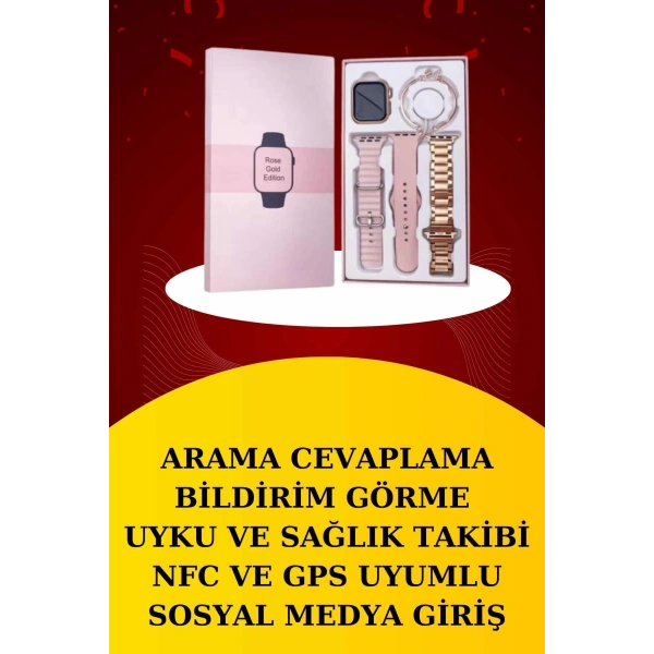 Wireless Şarjlı Akıllı Saat ve Dijital Göstergeli Kablosuz Bluetooth Kulaklık Nabız Ölçer