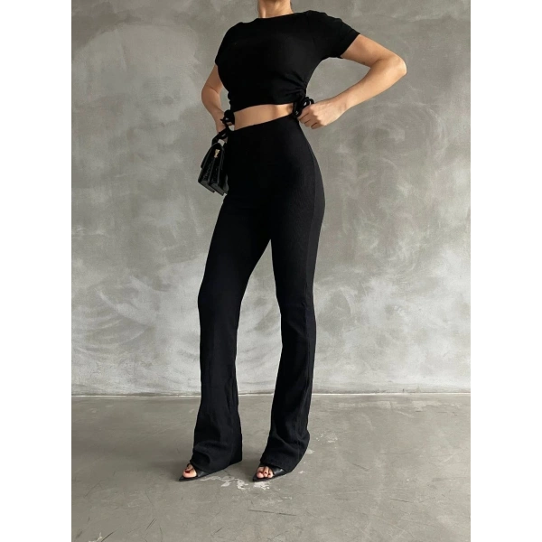 Yanları tüneli takım siyah s3161