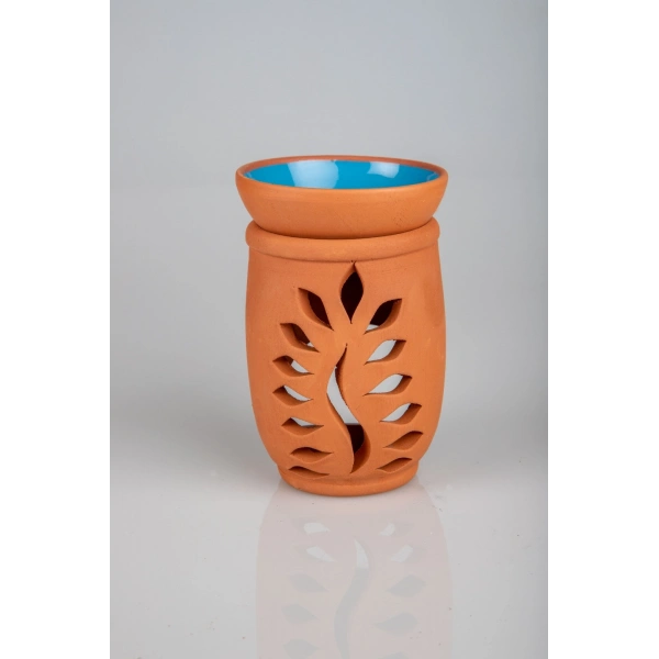 Yaprak Model  El Yapımı Çömlek Buhurdanlık Tütsülük