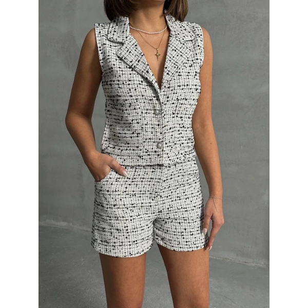 Yelekli şort takım