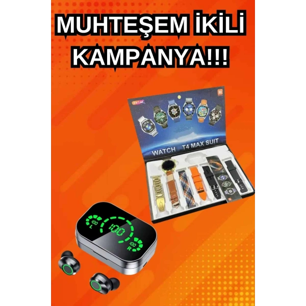 Yeni Model Akıllı Saat ve Ucuz Kaliteli Bluetooth Kulaklık Amoled Ekran Aynalı