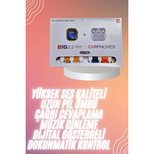 Yeni Nesil 7 Kordonlu Arama Bildirim Özellikli Kulaklık Hediyeli Akıllı Saat